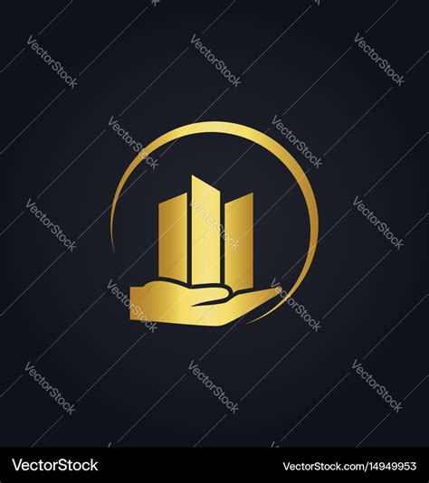 Gold Business Finance Logo Royalty Free Vector Image