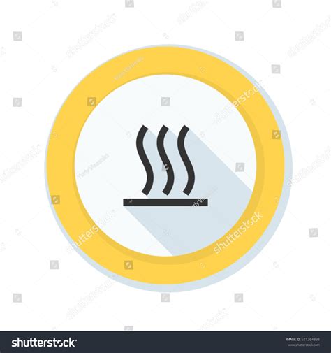 Hot Surface Hazard Sign Stock Vector Royalty Free 521264893 Shutterstock