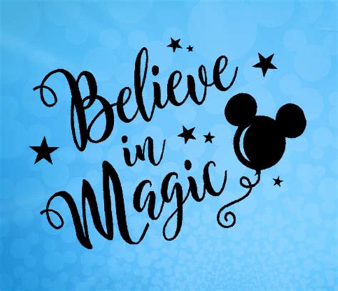 Believe In Magic Svg Disney Design To Cut With Sillhouette Or Etsy