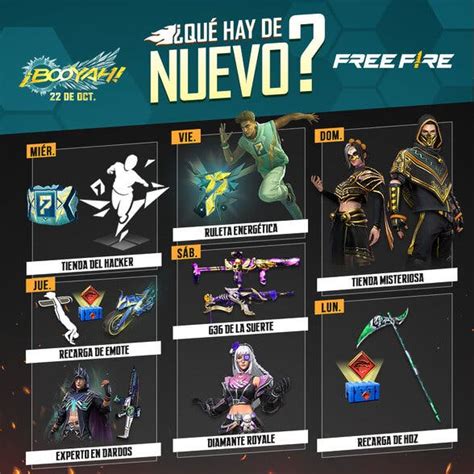 Agenda semanal de Free Fire 18 25 octubre Qué nuevos contenidos