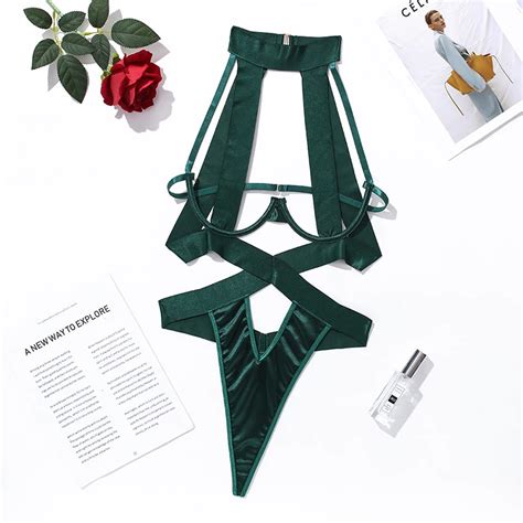 Night In Paris Luxury Strap Lingerie Shiny Fashion LALE LOOK