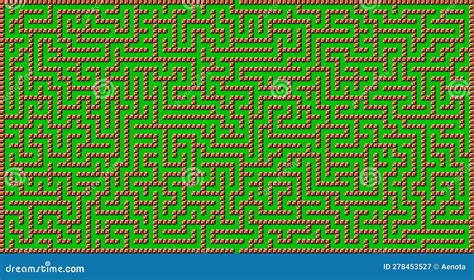 Difficult Vector Retro Game Maze Stock Vector Illustration Of Jumble