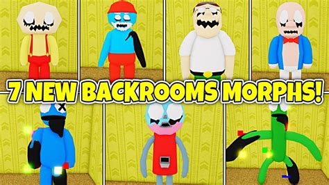 1024 Full Update How To Get All 7 New Backroom Morphs In Backrooms Morphs Roblox Youtube