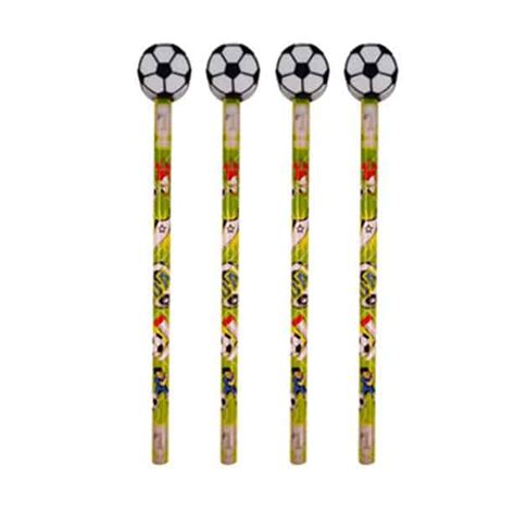 Football Pencil with Eraser & Party Bag Fillers - Next Day Delivery