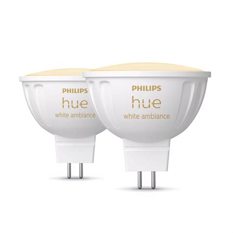 Hue 2 Pack MR16 LED Spotlight 5 1 W Philips Hue UK