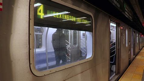 Mta New York City Subway Bronx Bound R142 4 Train At The Nevins Street Subway Station Youtube