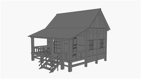 Old Wooden House 3d Model Turbosquid 2066870