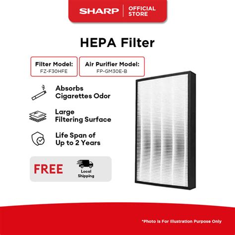 SHARP FZ F30HFE HEPA Filter For Air Purifier Model FP GM30E FP F30E