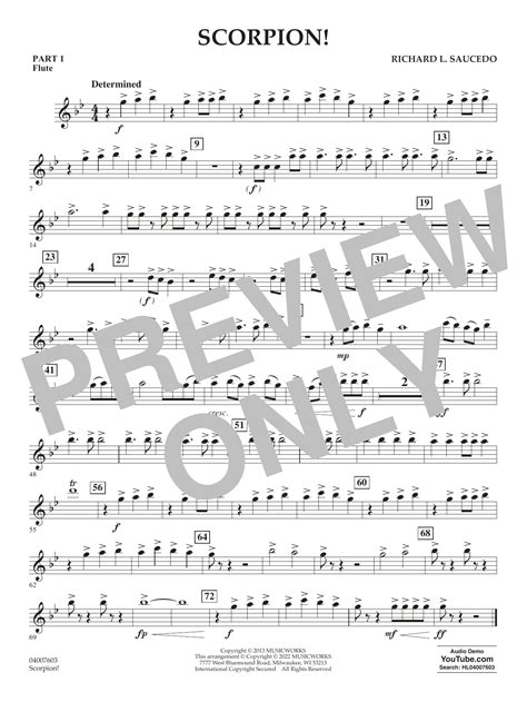 Scorpion Pt Flute By Richard L Saucedo Sheet Music For Concert