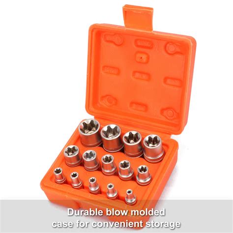 Buy Casoman Pieces Female E Torx Star Socket Set With Rail Female