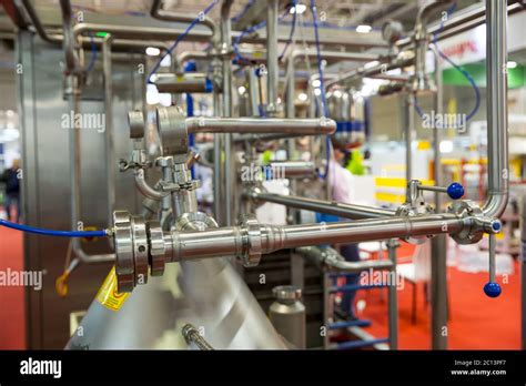 milk pasteurization system stock photo alamy