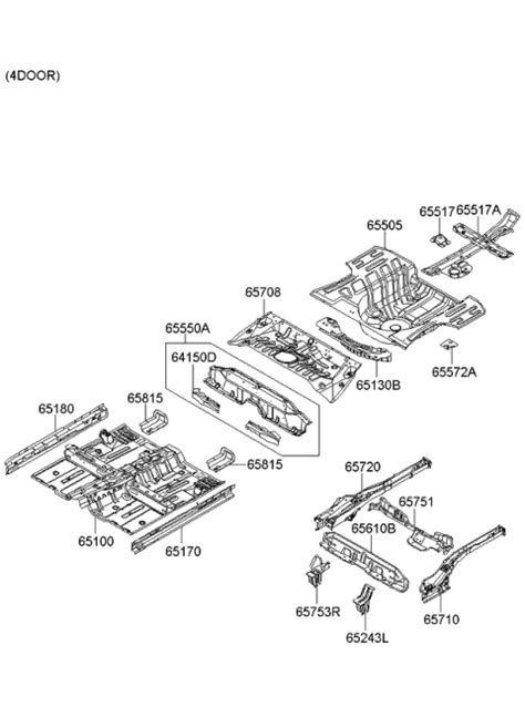 G Genuine Kia Member Assembly Rear Floor