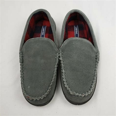 Lands End Shoes Lands End Mens Suede Leather Flannel Lined