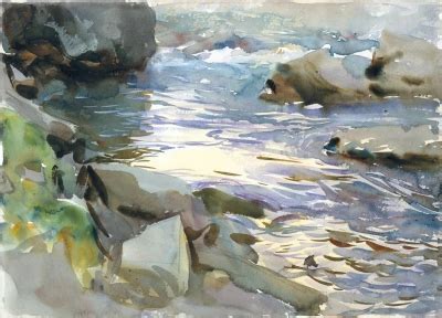 Arroyo de montaña y piedras John Singer Sargent Análisis del Cuadro