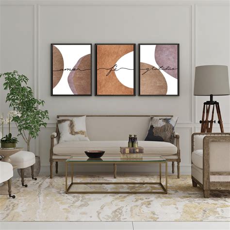 CONJUNTO DE QUADROS DECORATIVOS QUARTO SALA MODERNO AMOR FÉ GRATIDÃO NUDE