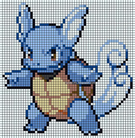 Mega Blastoise Pixel Art Grid