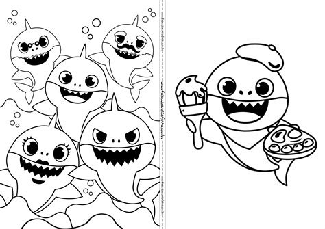 Desenhos Do Baby Shark Para Colorir Atividades Educativas