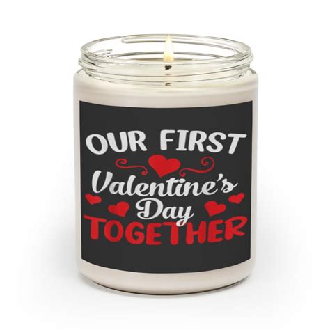 Our First Valentines Day Together 2024 Matching Couple Scented Candles