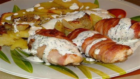 Как приготовить куриное филе в беконе с черносливом в духовке! Простой ...