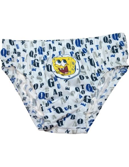 Coordinato Completo Intimo Bimbo Sponge Bob Spalla Larga Slip