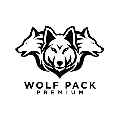 wolf pack logo icon design illustration 38055064 Vector Art at Vecteezy