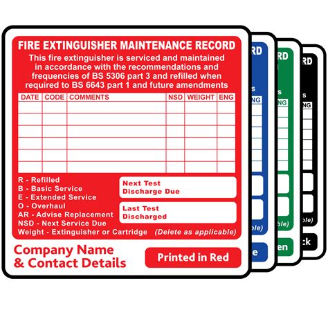 Buy Personalised Fire Extinguisher Labels Design Pat Labels