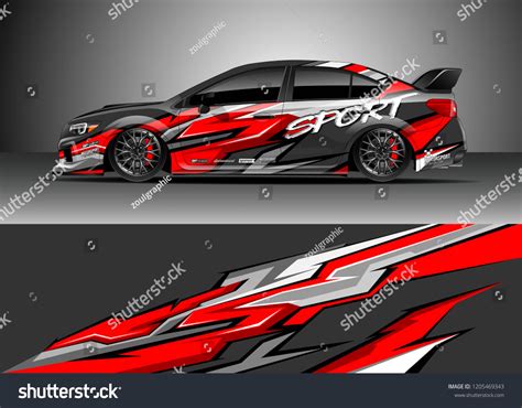 Racing Car Wrap Design Vector Graphic Stock Vector Royalty Free