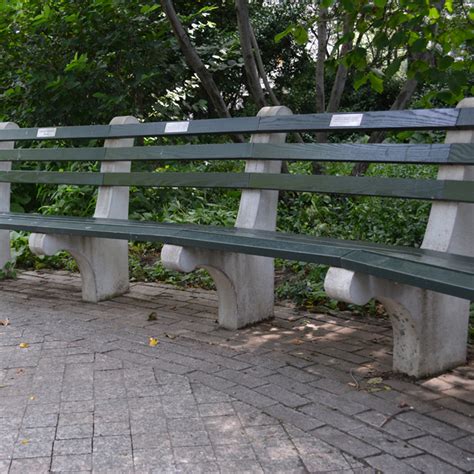 Concrete and Wood Park Bench - Kenneth Lynch and Sons