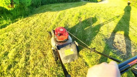 Full Pov Yard Lawn Mowing Sunset Finishing Ep Real Time Raw