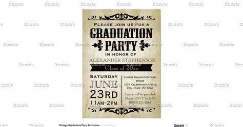 Vintagegraduationpartyinvitation Rd2a65354975847428ca5e4a3328fe162