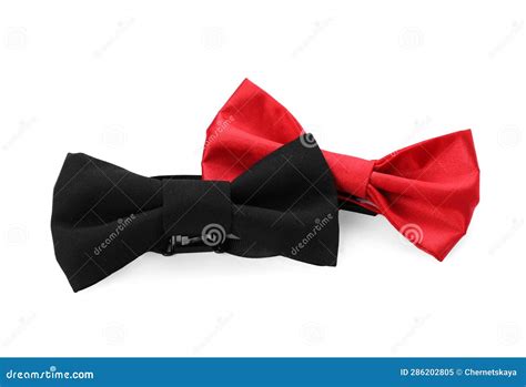 Different Stylish Bow Ties On White Background Stock Image Image Of