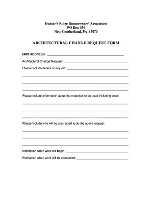 Architectural Change Request Form Fill Online Printable Fillable