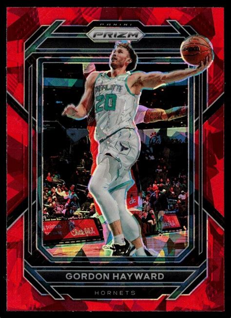 2022 23 Panini Prizm Red Cracked Ice Gordon Hayward Charlotte Hornets