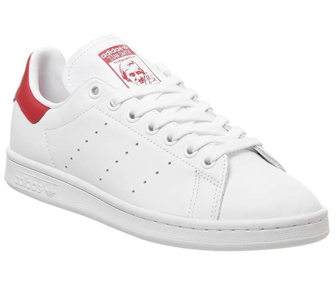 adidas Stan Smith Trainers White Lush Red - Sneaker damen