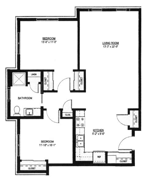 Cool 2 Bedroom One Bath House Plans - New Home Plans Design