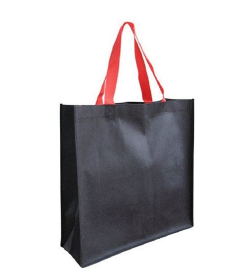 Black And Red Loop Handle Non Woven Laminated Bag Capacity 5 Kg Size