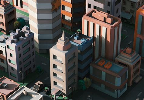 Simple City Low Poly Assets Vr Ar Game Low Poly D Model D Model