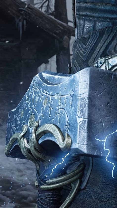 Thor, Hammer, God of War Ragnarok, Video Game HD Phone Wallpaper | Rare Gallery