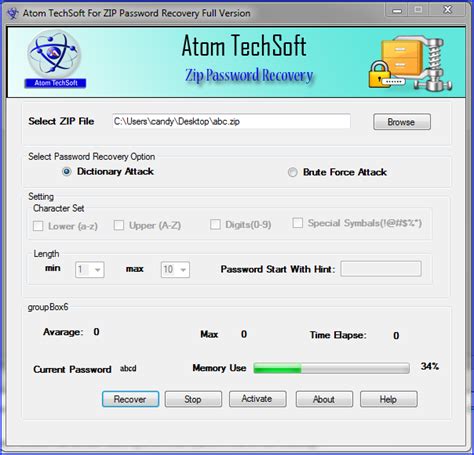 Click On Zip Password Recovery Software For Unlocking Zip File