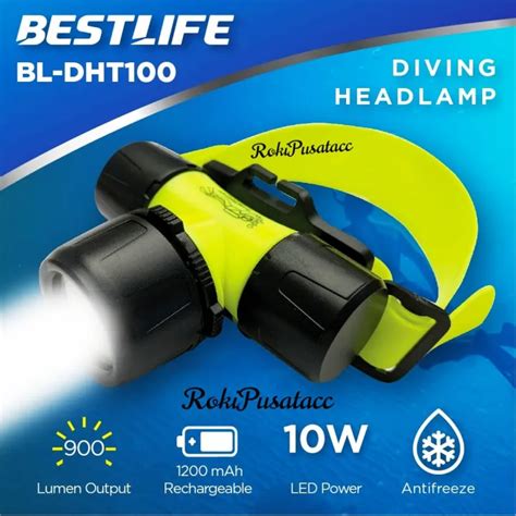 Senter Kepala Selam FlashLight Headlamp Senter Diving Kedalaman 80