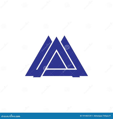 Letter Mi Triangle Geometric Design Symbol Logo Vector Cartoondealer