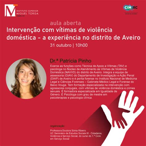 Ismt Promove Aula Aberta Sobre Intervenção Com Vítimas De Violência