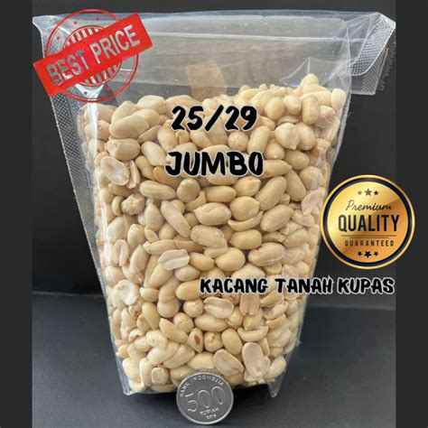 Jual Kacang Tanah Mentah Kupas Bersih Jumbo 25 29 1000 G 1kg