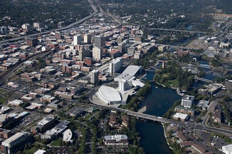spokane downtown  imagewerx aerial aviation photography