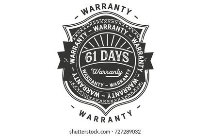 56 Days Warranty Vintage Grunge Rubber Stock Vector Royalty Free