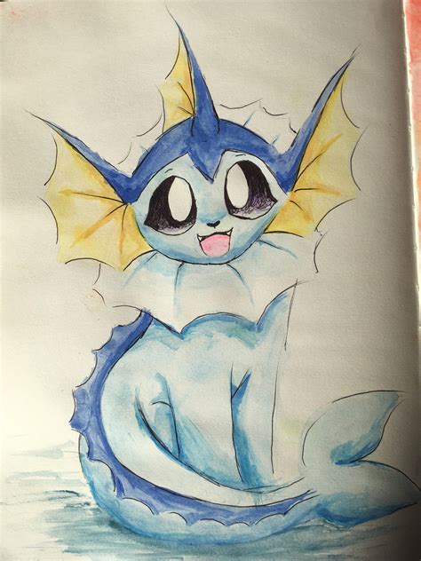 Watercolour Vaporeon By Fluffflake On Deviantart