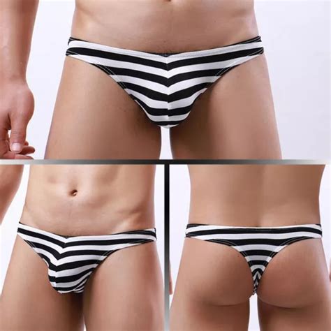 HOMMES BIKINI TAILLE Basse String G String Slip Maillot Lingerie EUR