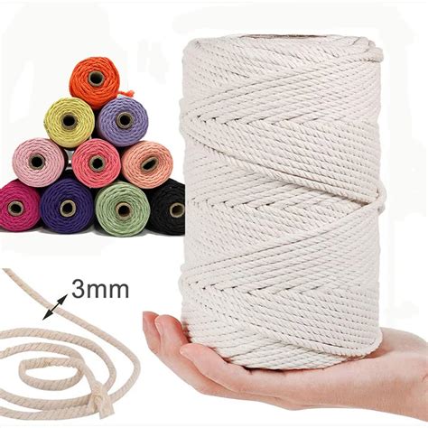 Cord N De Macram Algod N Natural Mm M Para Manualidades Diy