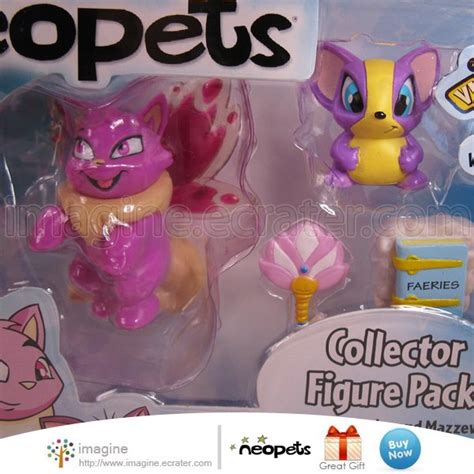 Neopets Series 1 Collector Figure Pack Faerie Wocky And Mazzew Petpet