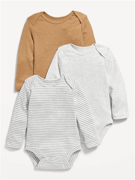 Pack Unisex Long Sleeve Bodysuit For Baby Old Navy